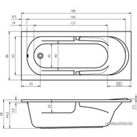 Ванна Riho Future 180x80 (без ножек)