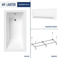 Ванна Lauter Estelle 130х70 21206030 (с каркасом и белым лицевым экраном)