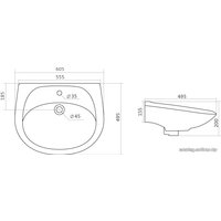 Умывальник Santek Бриз 60.5x49.5 (1WH110466)