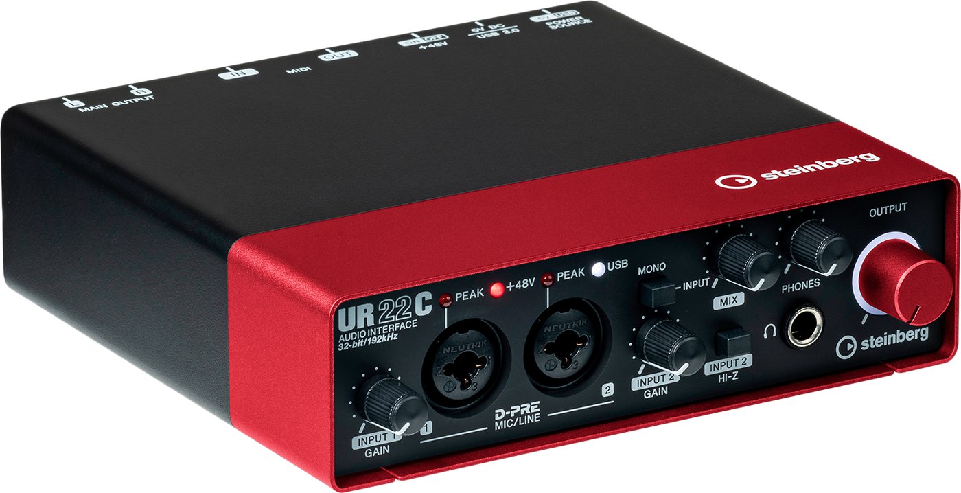 

Аудиоинтерфейс Steinberg UR22C (красный)