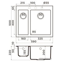 Кухонная мойка Omoikiri Bosen 59-2 GR (leningrad grey)