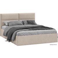 Кровать Трия Глосс универсальный тип 1 с ПМ и заглушиной 160x200 (Wellmart Dark Beige)