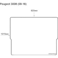 Коврик для багажника Alicosta Peugeot 3008 09-16 (багажник, ЭВА 6-уг, черный)