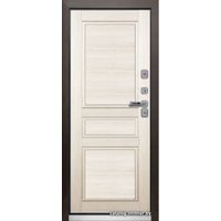 Металлическая дверь Промет Винтер 205x88 (беленый дуб/антик медь, левый)