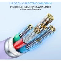 Кабель Baseus Pudding Series Fast Charging Cable 100W USB Type-C - USB Type-C (1.2 м, фиолетовый)
