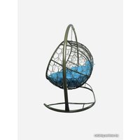 Подвесной диван M-Group Лежебока 11180303 (с серым ротангом/голубая подушка)