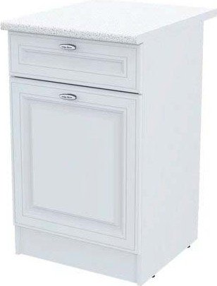 

Шкаф напольный Горизонт Настя 500 с ящиком (белый софт)