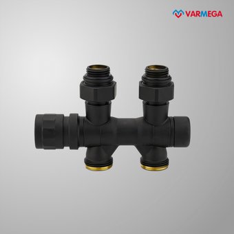 Узел нижнего подключения Varmega 1/2"х3/4"EK VMDV25-200415 (черный)