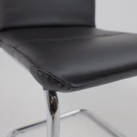 Офисный стул AksHome Вена (экокожа, черная/хром) в Могилеве