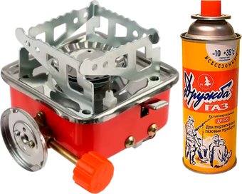 Туристическая плита Sundays Квадратная TBD0603069101 (с газовым баллоном Дружба ДР-520)