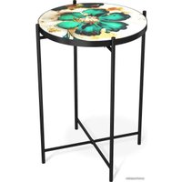 Журнальный столик Sheffilton SHT-CT8-3 (малахитово зеленый/черный муар)