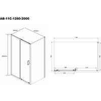 Душевой уголок Aquabath AB-11C-1280-2000