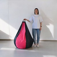 Кресло-мешок Mio Tesoro Груша Kombo XXL GF-130x85-CHF (черный/фуксия)
