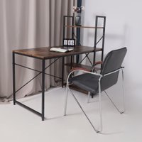 Офисный стул AksHome Samba Aks-1 (Pegasso темно-серый/подлокотники дерево темное)