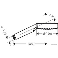 Душевая лейка Hansgrohe Crometta 1jet [26331400]