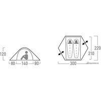 Треккинговая палатка Outventure Teslin 2 (зеленый)