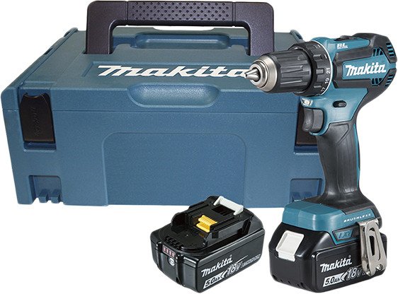 

Дрель-шуруповерт Makita DDF485RTJ (с 2-мя АКБ 5.0 Ач, кейс)