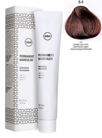 Kaaral 360 Permanent Haircolor 6.4 блондин темный медный 100 мл