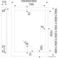 Душевой поддон Good Door Олимпик 130x80 (белый)
