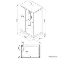 Душевая кабина Triton Квадро А3 ДН4 120х80 R (полосы)