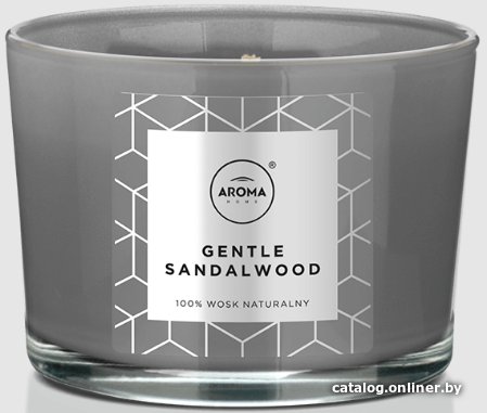 Свеча Aroma Home Scented Candle Gentle Sandalwood Ароматическая 115 г