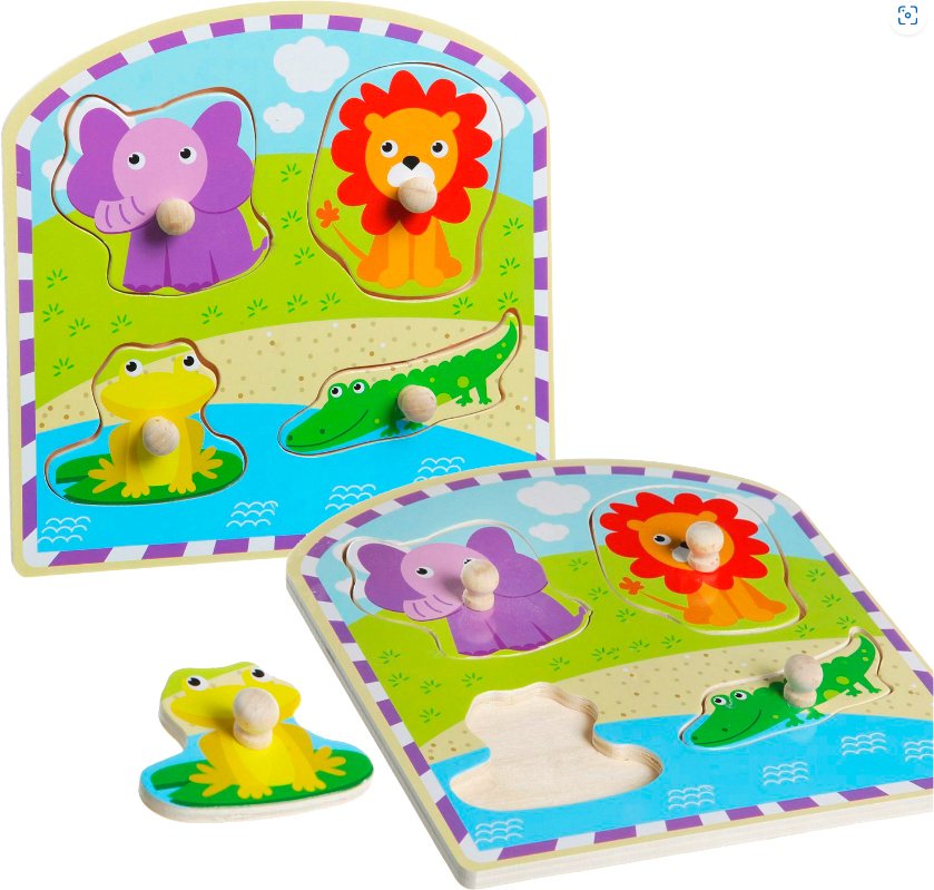 Мозаика/пазл Bondibon Рамка-вкладыш Животные ВВ1496-Б