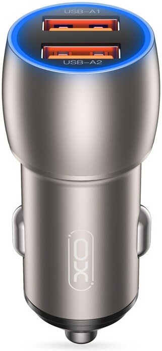 Автомобильное зарядное XO CC52 36W (серый)