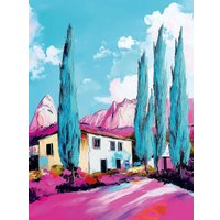 Алмазная мозаика  Феникс+ Дом в кипарисах 70812