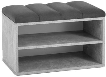 Тумба для обуви Stool Group Хольст vt-holst-gr-996 (серый/велюр темно-серый)