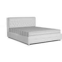 Кровать Мебель-АРС Граф 160 (экокожа белая)