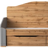 Кровать-тахта Involux Sale 90x200 с ящиками км0144 (серый шифер/дуб натюрель)