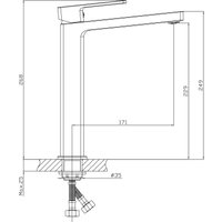 Умывальник Lauter 21570 + Cascade 21СК0655C с сифоном 21635CH (хром)