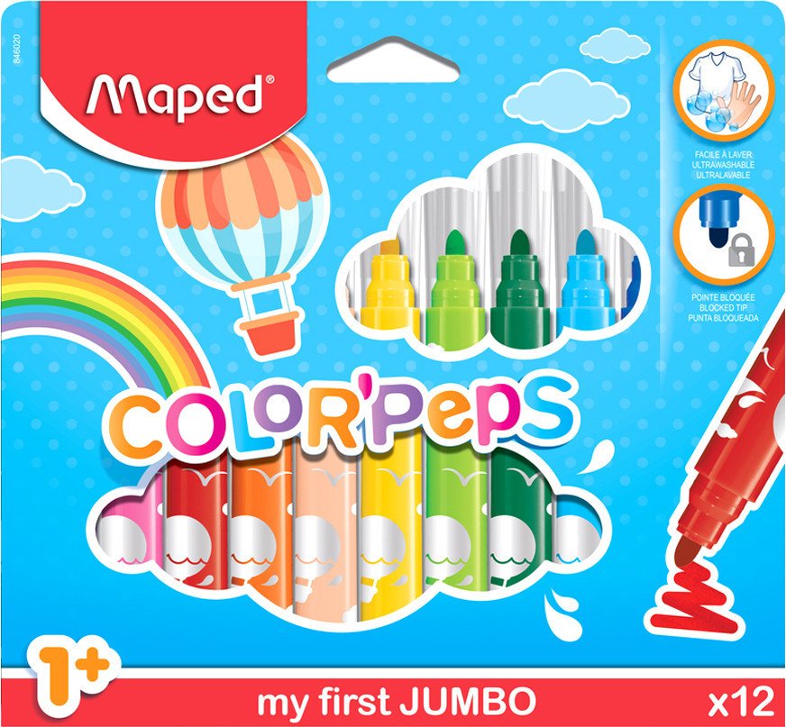 

Фломастеры Maped Color Peps Jumbo 846020 (12шт)