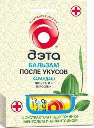 

Бальзам после укусов ДЭТА с экстрактом подорожника 10 мл