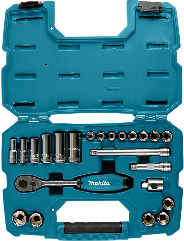 

Набор трещотка с головками Makita B-65573 (23 предмета)