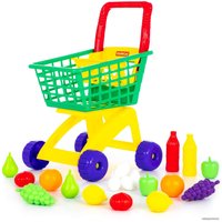 Тележка игрушечная Полесье №6 с набором продуктов 61904