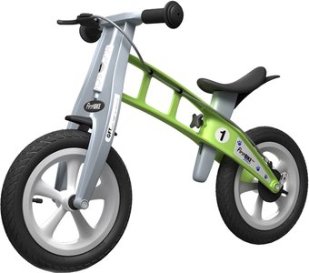 Беговел FirstBIKE Street с тормозом (зеленый)
