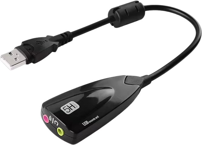 

USB аудиоадаптер USBTOP USB 3D 5HV2 2.1/7.1 (черный)