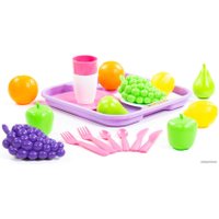 Набор игрушечных продуктов Полесье Набор продуктов №2 с посудкой и подносом 46970 (в сеточке) в Бресте