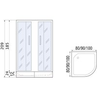 Душевой уголок River Don XL 90/24 MT