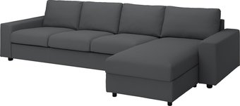 Угловой диван Ikea Vimle с широкими подлокотниками/Hallarp серый s09401772