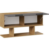 Шкаф распашной Трия Хилтон с полкой 1100 (дуб крафт золотой/графит матовый)