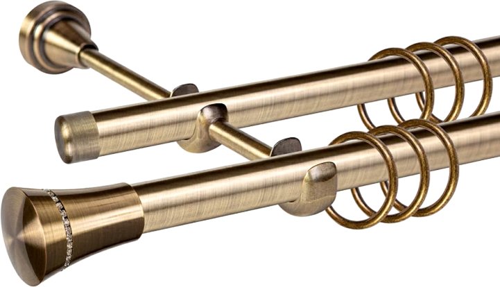 

Карниз для штор АС ФОРОС Grace D19Г/19Г + наконечники Астурия (1.6м, антик)