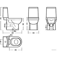 Унитаз напольный Sanita Luxe Next Slim WC.CC/Next/2-SlimDM/WHT.G/S1