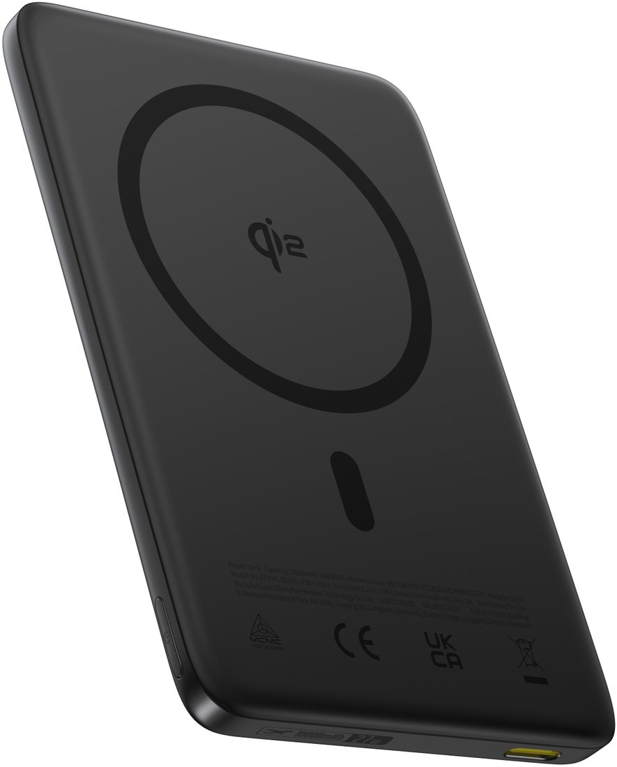 Внешний аккумулятор Baseus PicoGo AM41 Ultra-Slim Qi2 Magnetic Power Bank 10000mAh (черный)