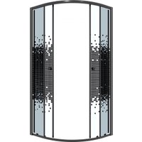 Душевой уголок Niagara Eco NG-1003-14BLACK 80x80x190 (черный/стекло мозаика)