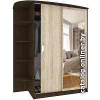 Шкаф-купе Кортекс-мебель Лагуна ШК05-01 левая консоль (венге/дуб сонома)