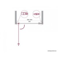 Душевая дверь BelBagno ETNA-B-1-100-C-Cr (прозрачное стекло)