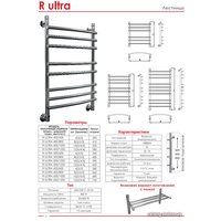 Полотенцесушитель Luxon R Ultra 80x40 (нижнее подключение)