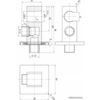 Держатель душевой лейки с подключением Deante Cascada NAC 052K